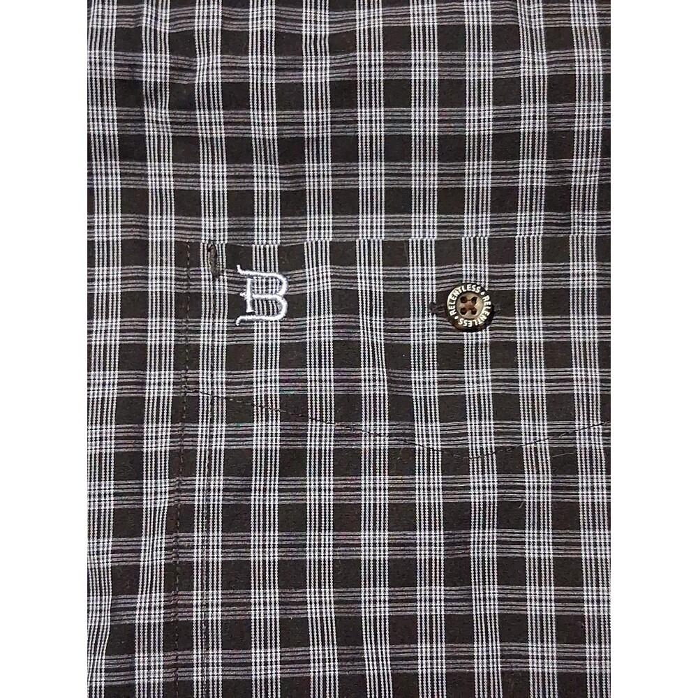 Ariat Relentless Button Down Shirt Mens Large Blue Plaid Cotton Westrn Flip Cuff - Picture 3 of 6